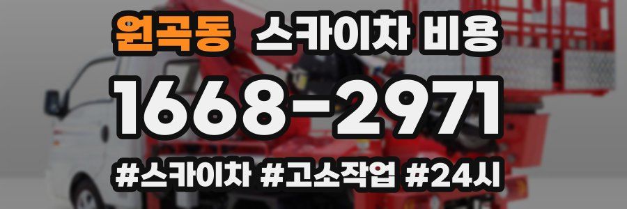 원곡동 스카이차 비용