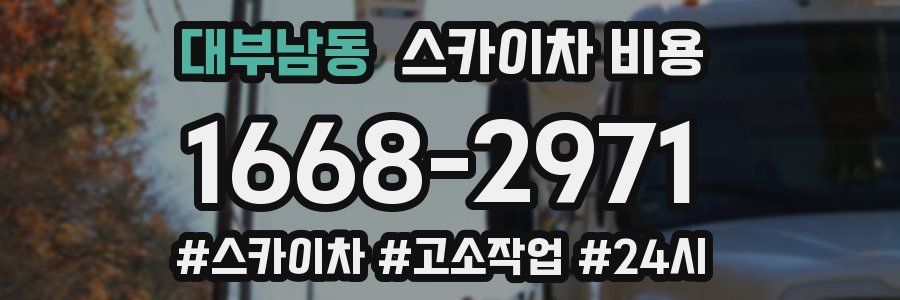 대부남동 스카이차 비용