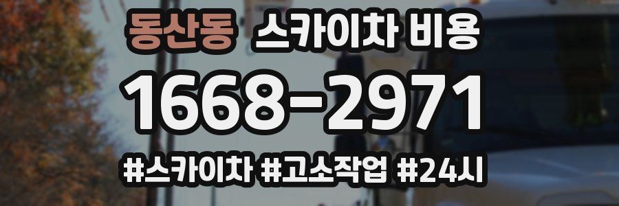 동산동 스카이차 비용