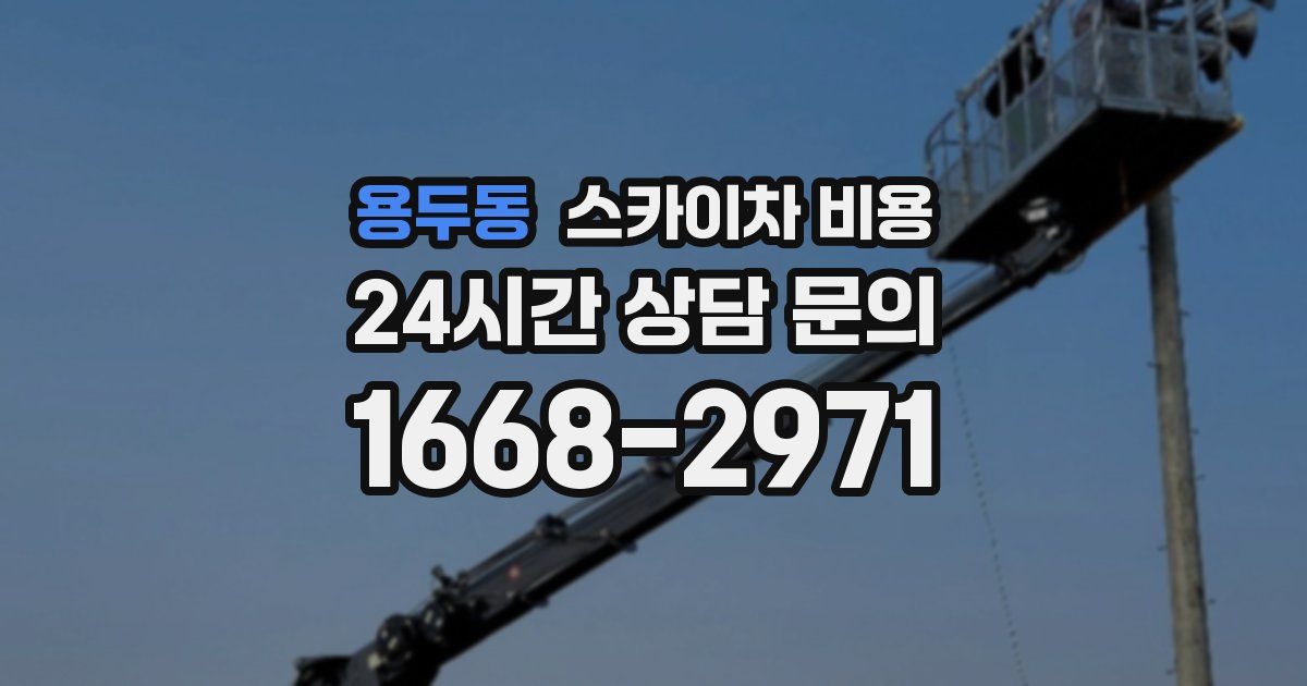 용두동 스카이차 비용