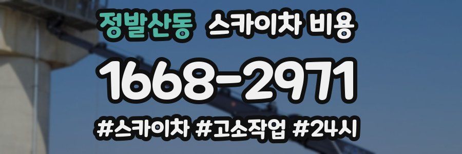 정발산동 스카이차 비용