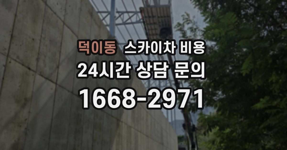 덕이동 스카이차 비용