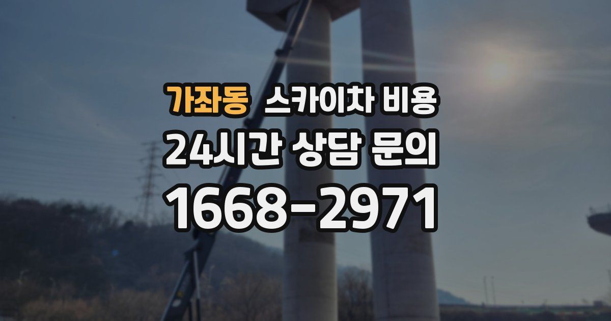 가좌동 스카이차 비용