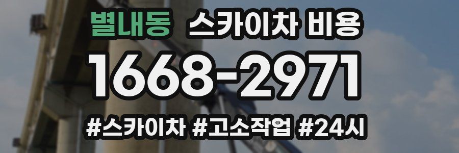 별내동 스카이차 비용