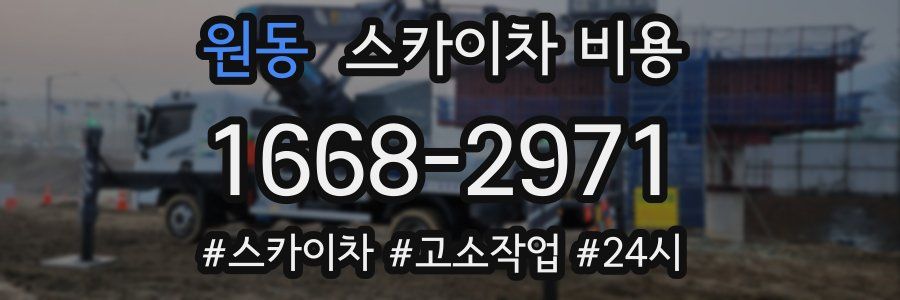 원동 스카이차 비용