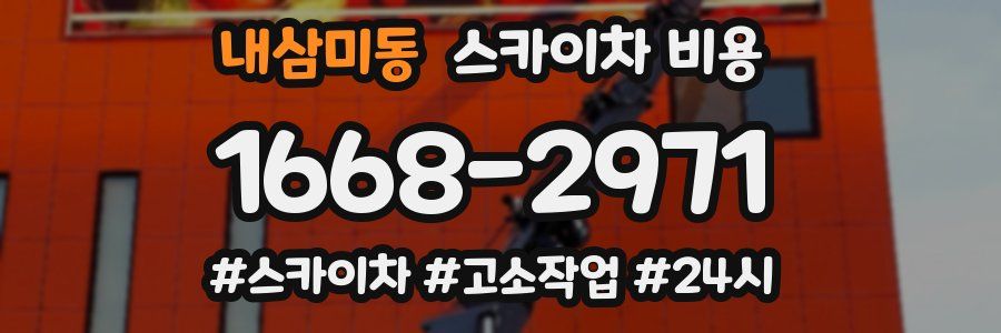 내삼미동 스카이차 비용