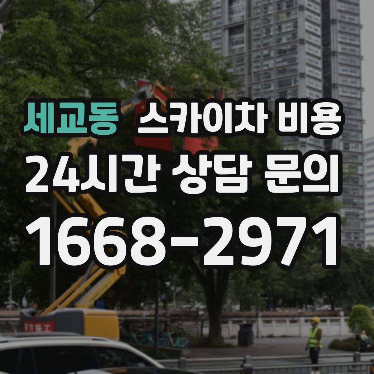 세교동 스카이차 비용 차선 점유가 필요한 현장 체크 포인트