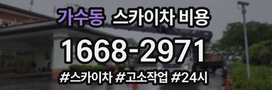 가수동 스카이차 비용