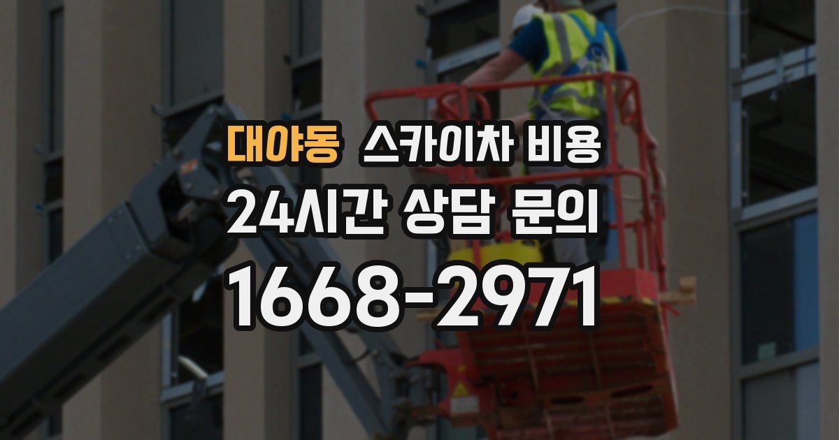 대야동 스카이차 비용