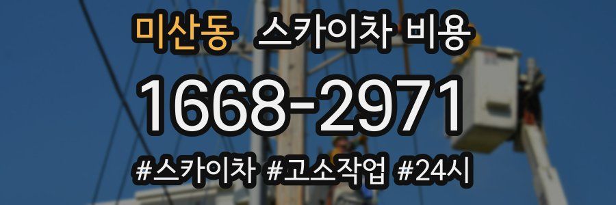미산동 스카이차 비용