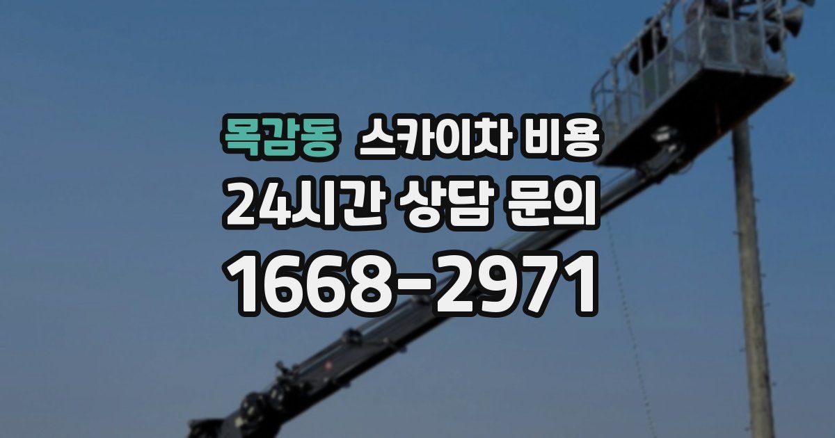 목감동 스카이차 비용