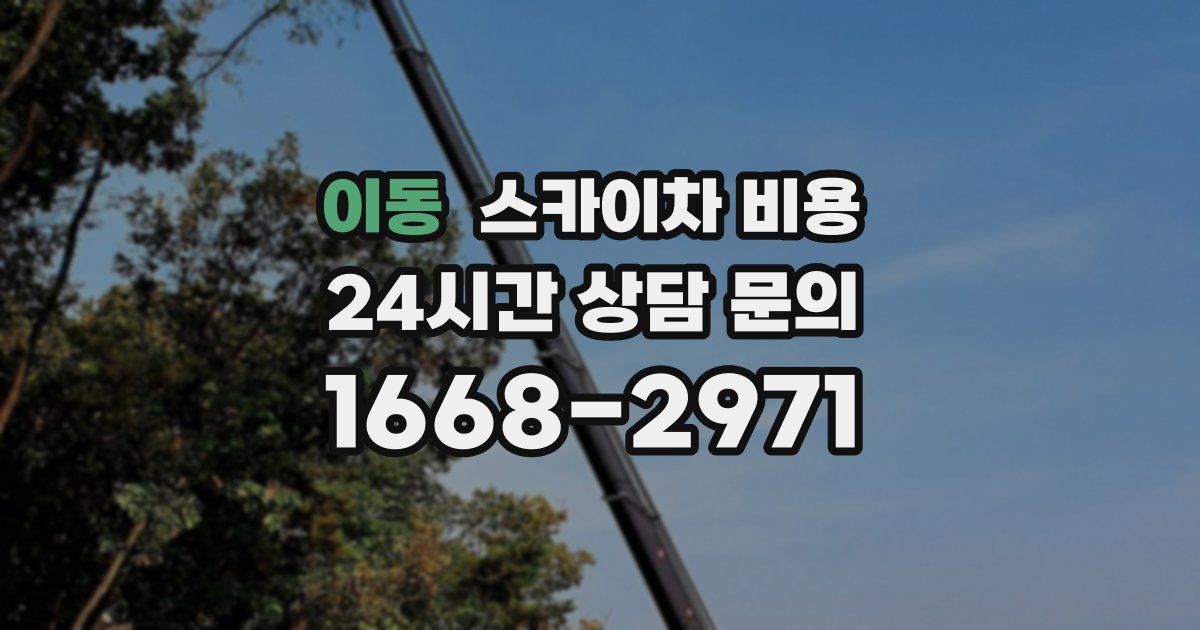 이동 스카이차 비용