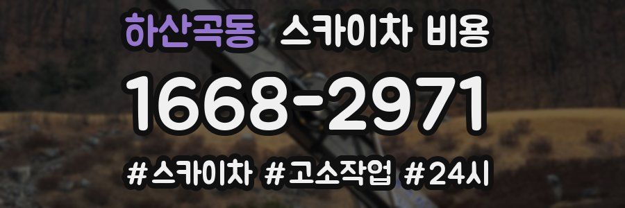 하산곡동 스카이차 비용