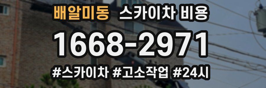 배알미동 스카이차 비용