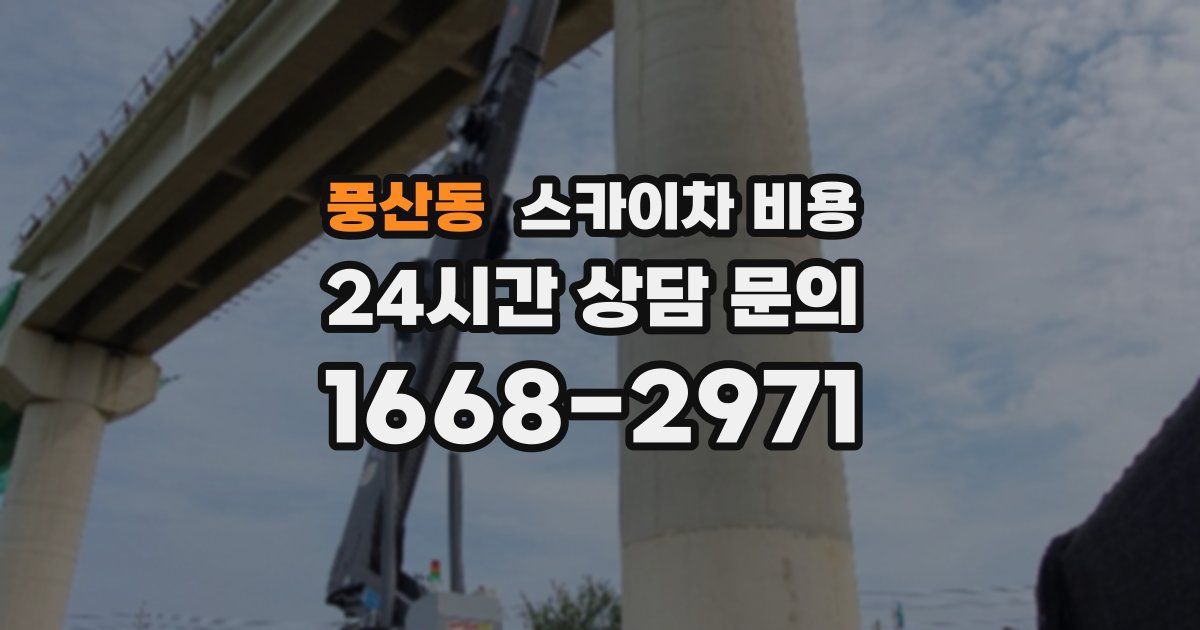 풍산동 스카이차 비용
