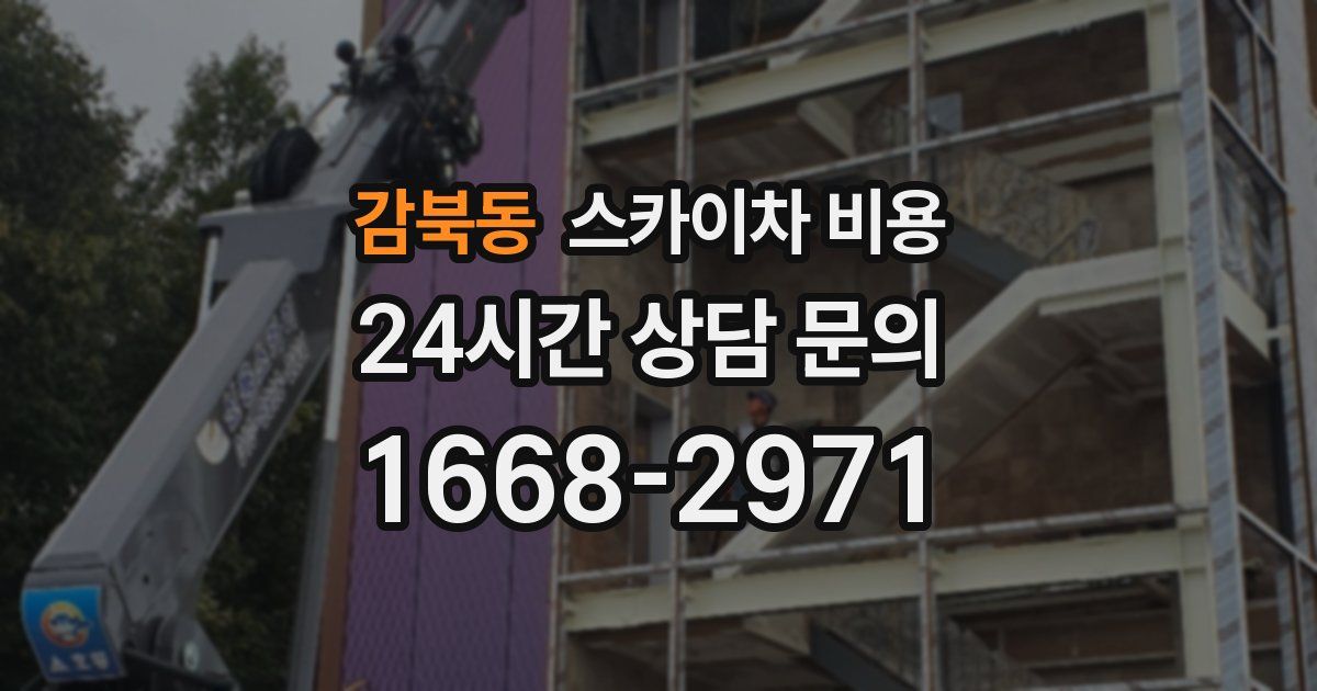 감북동 스카이차 비용