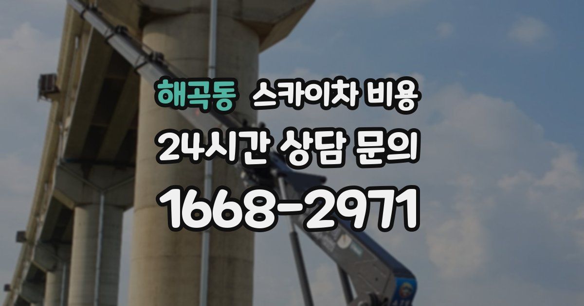 해곡동 스카이차 비용