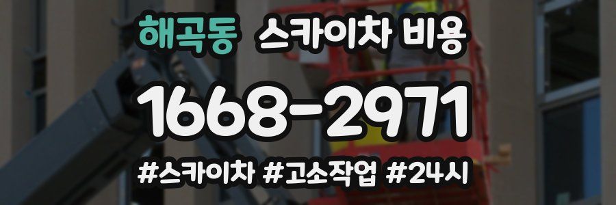 해곡동 스카이차 비용