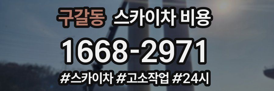 구갈동 스카이차 비용