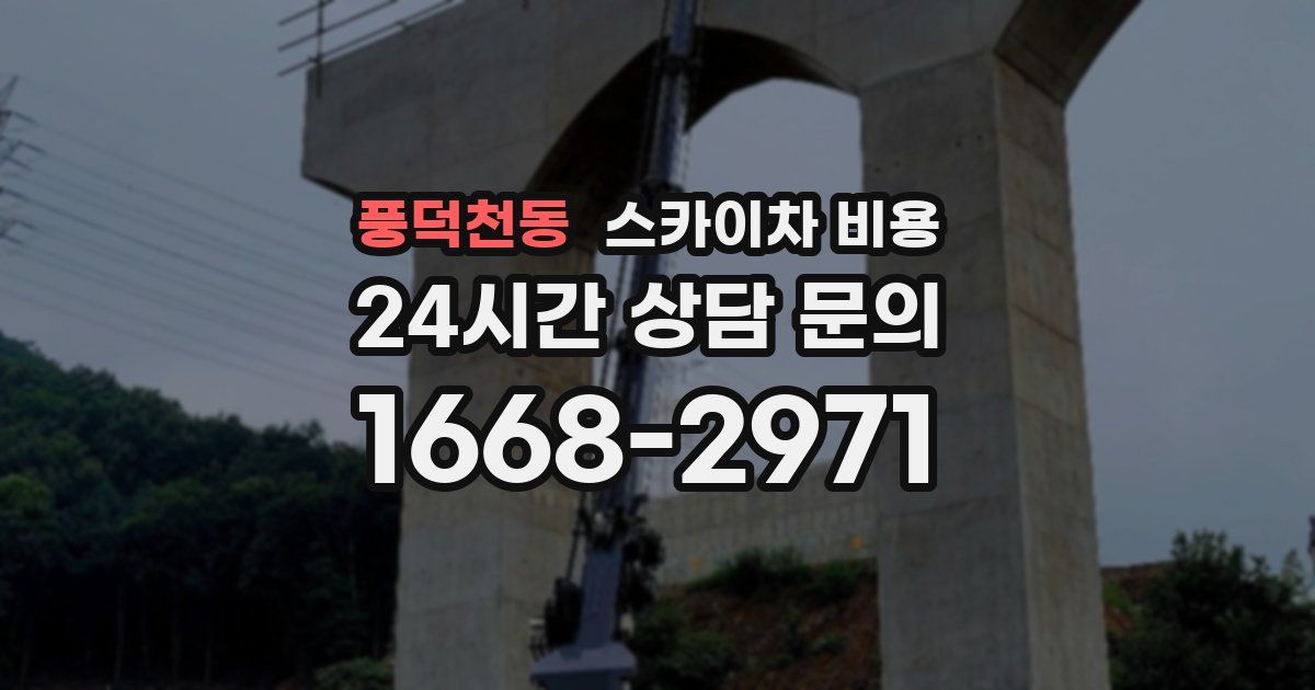 풍덕천동 스카이차 비용