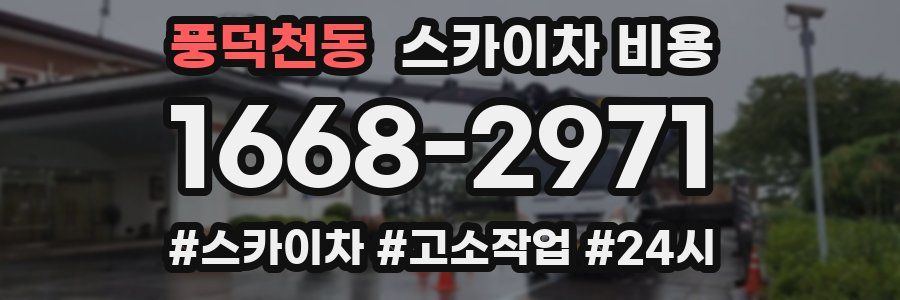 풍덕천동 스카이차 비용