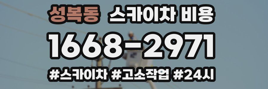 성복동 스카이차 비용