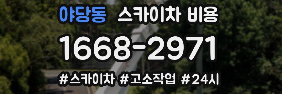 야당동 스카이차 비용