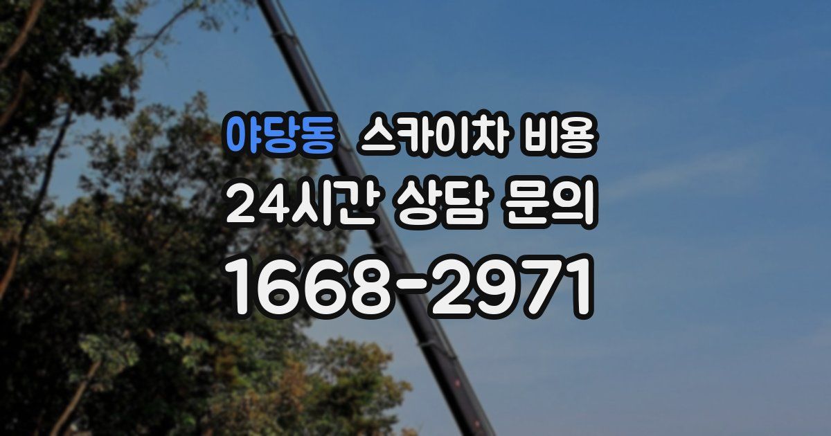 야당동 스카이차 비용