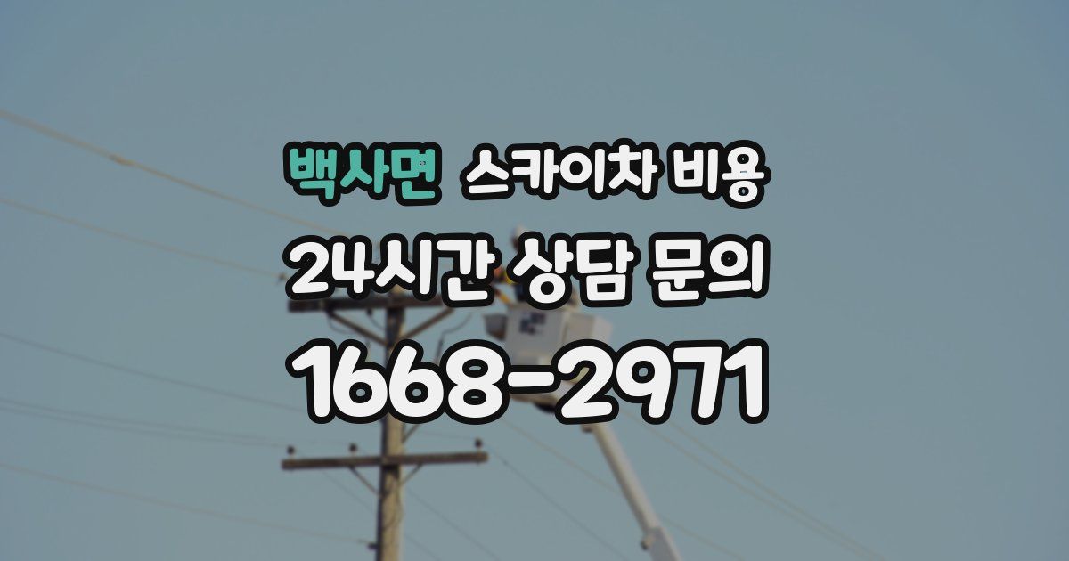 백사면 스카이차 비용