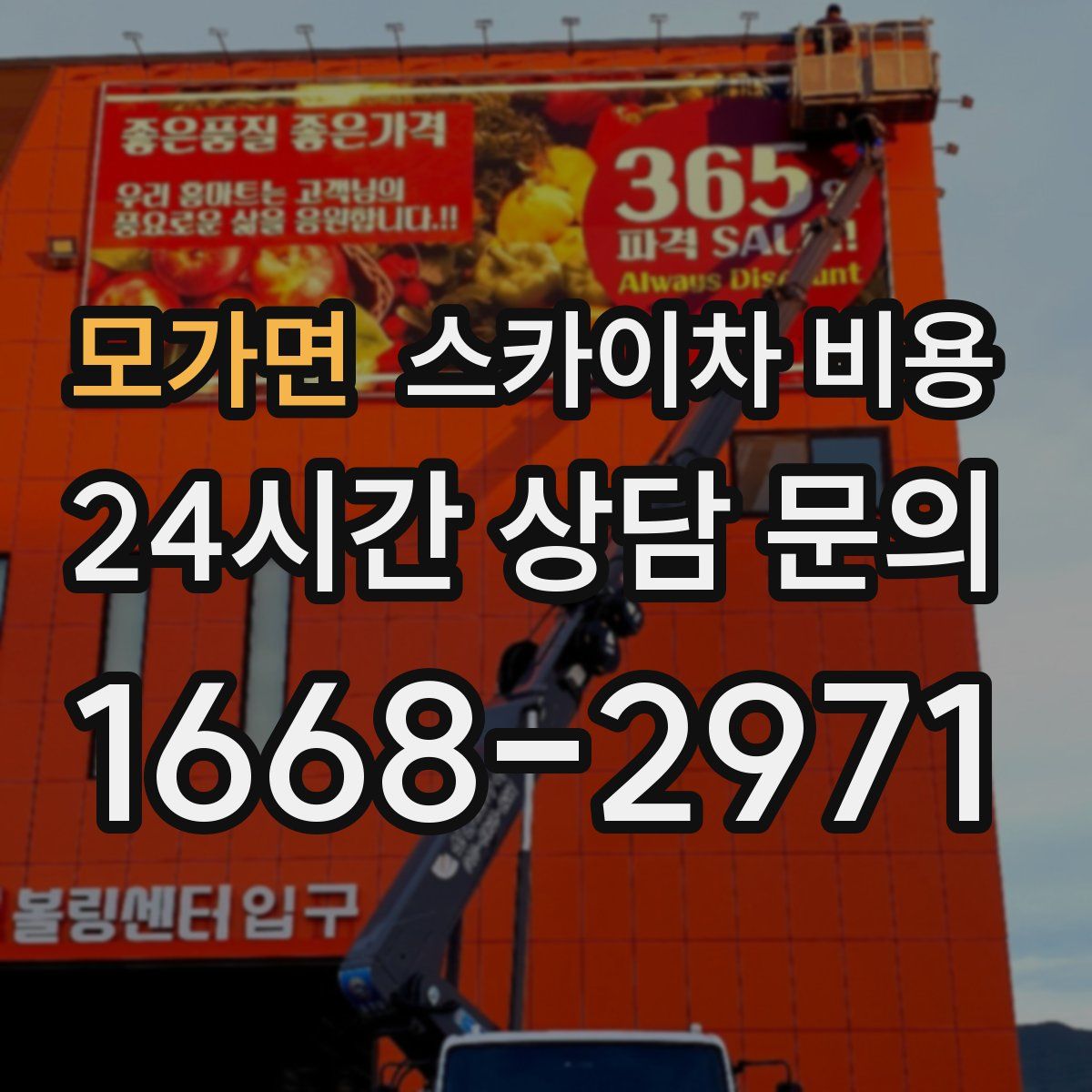 모가면 스카이차 비용