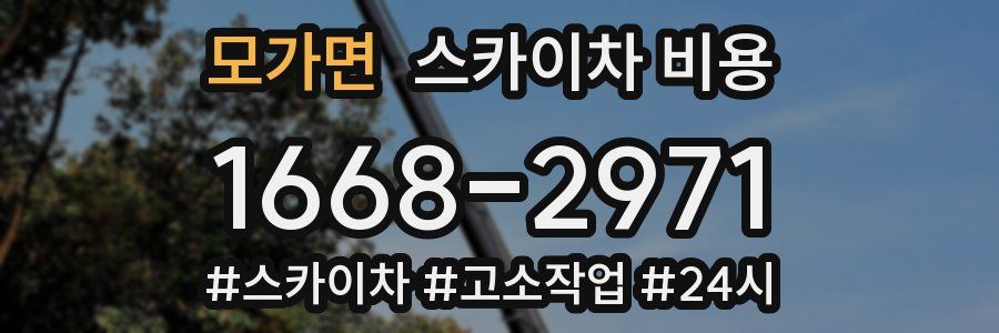 모가면 스카이차 비용