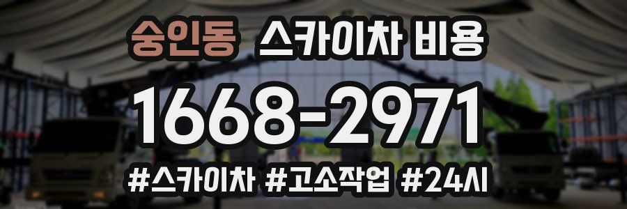 숭인동 스카이차 비용