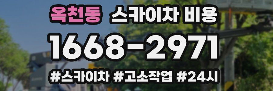 옥천동 스카이차 비용