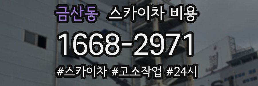 금산동 스카이차 비용