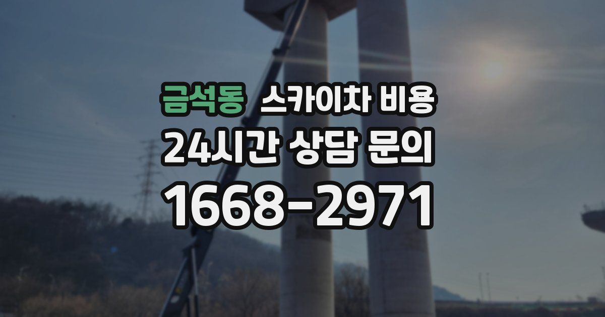 금석동 스카이차 비용