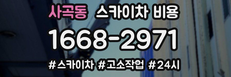 사곡동 스카이차 비용