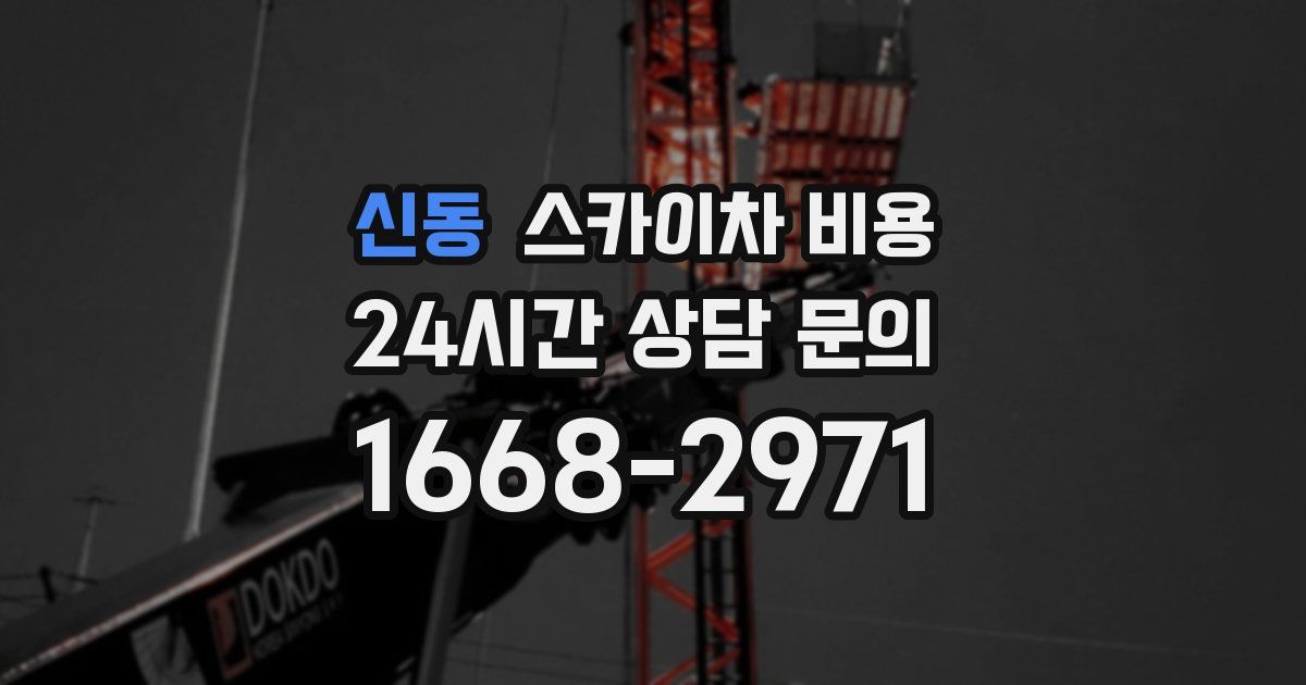 신동 스카이차 비용