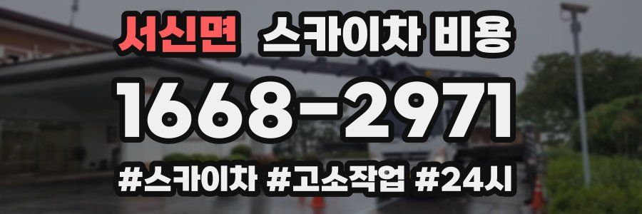 서신면 스카이차 비용