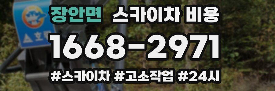 장안면 스카이차 비용