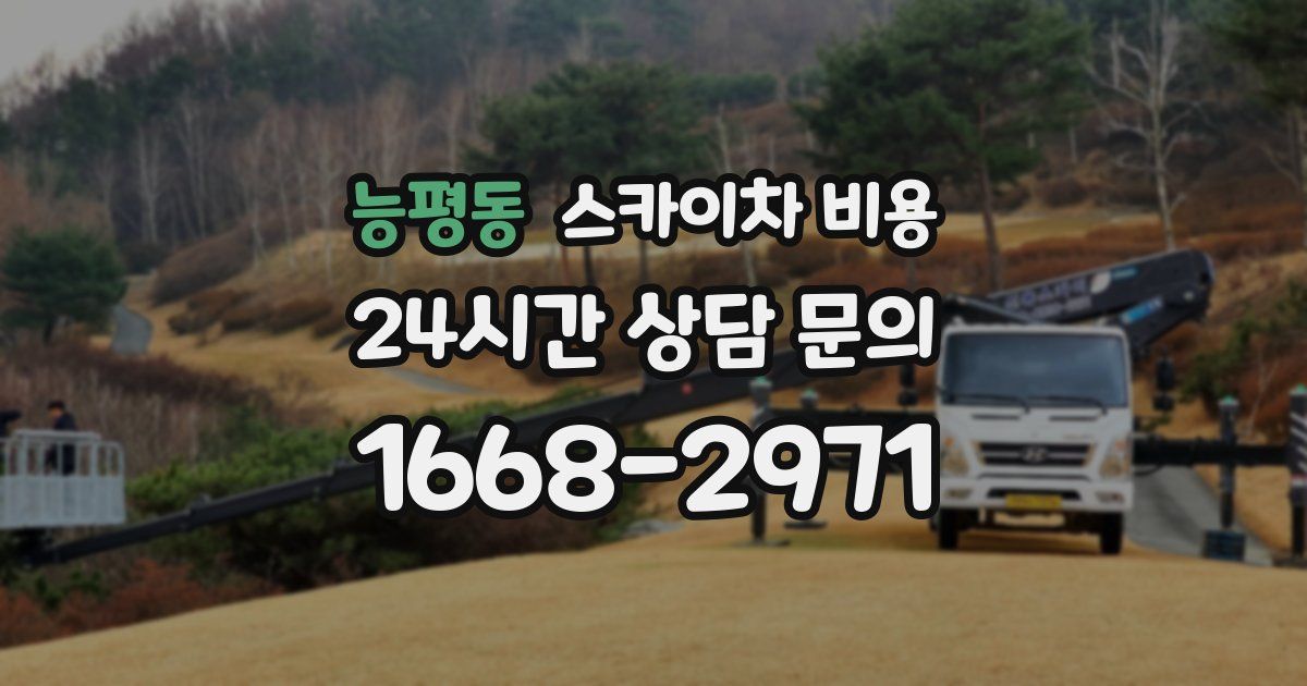 능평동 스카이차 비용