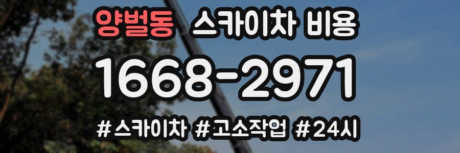 양벌동 스카이차 비용