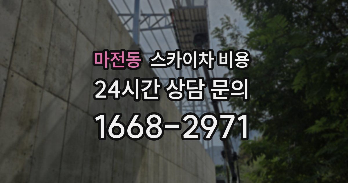 마전동 스카이차 비용