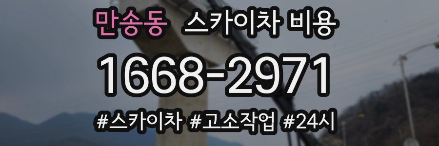만송동 스카이차 비용
