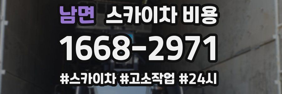 남면 스카이차 비용