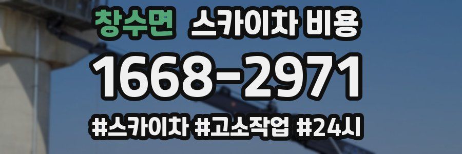 창수면 스카이차 비용