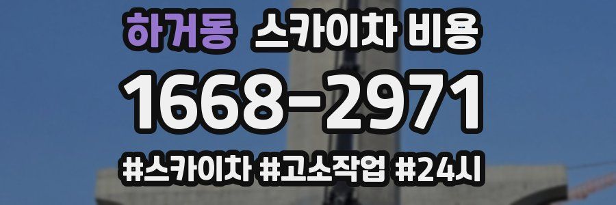 하거동 스카이차 비용