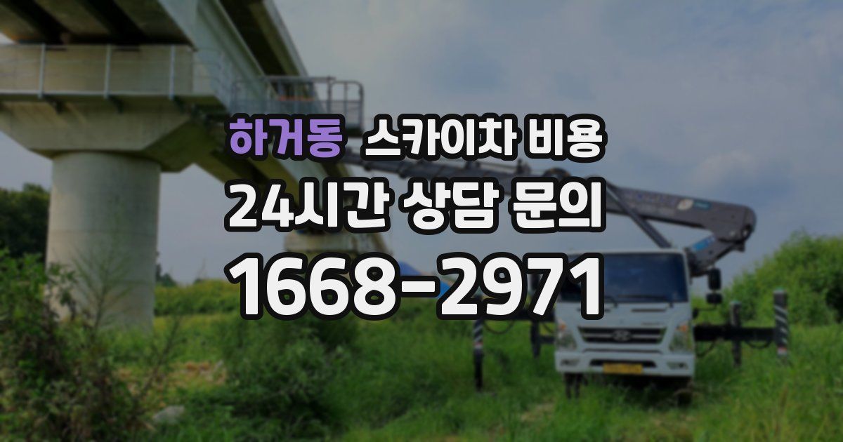 하거동 스카이차 비용