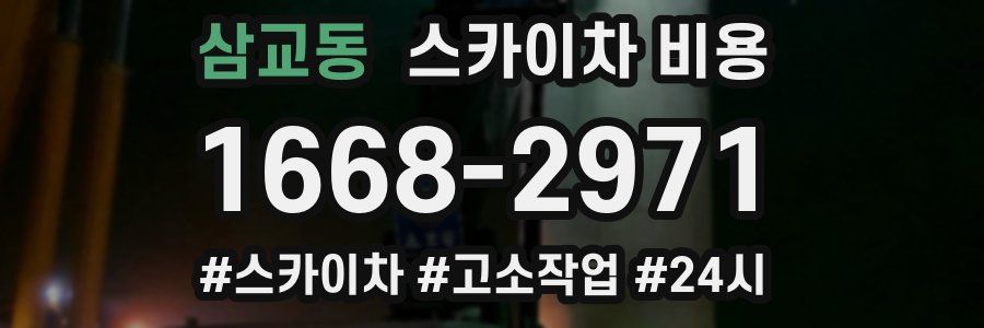 삼교동 스카이차 비용