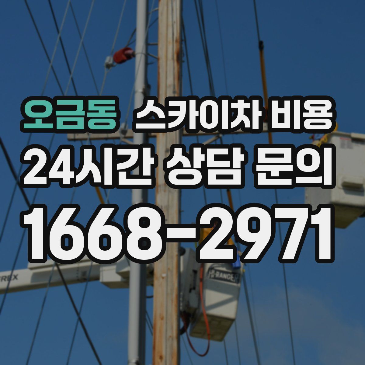 오금동 스카이차 비용