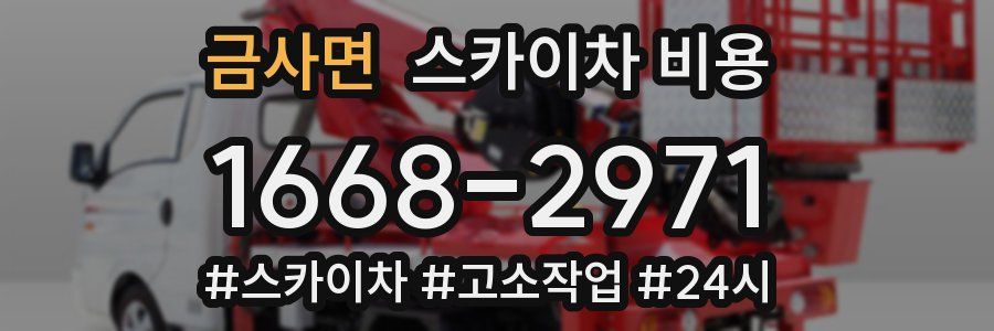 금사면 스카이차 비용